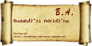 Budaházi Adriána névjegykártya